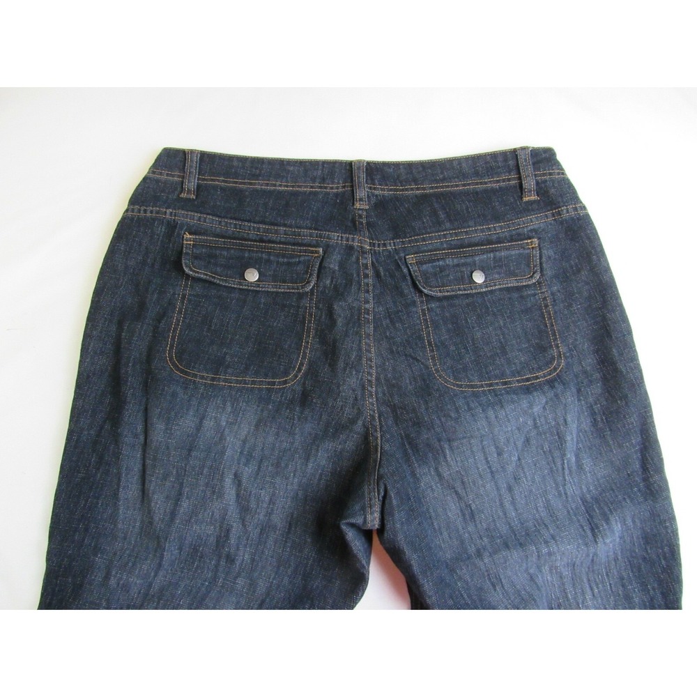 Vintage Venezia Jeans Straight Leg Crop Capri Back Flap Pockets Women's Size 14